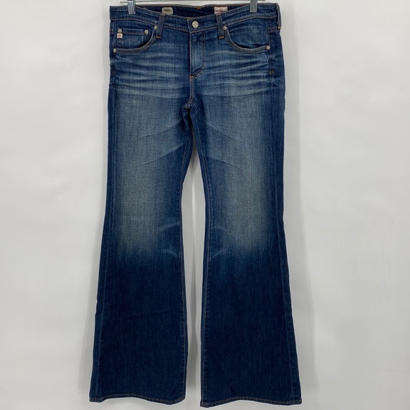AG Adriano Goldshmied The Belle Flare Jeans Boho Gypsy Mid Rise Blue Size 30 - Picture 3 of 12